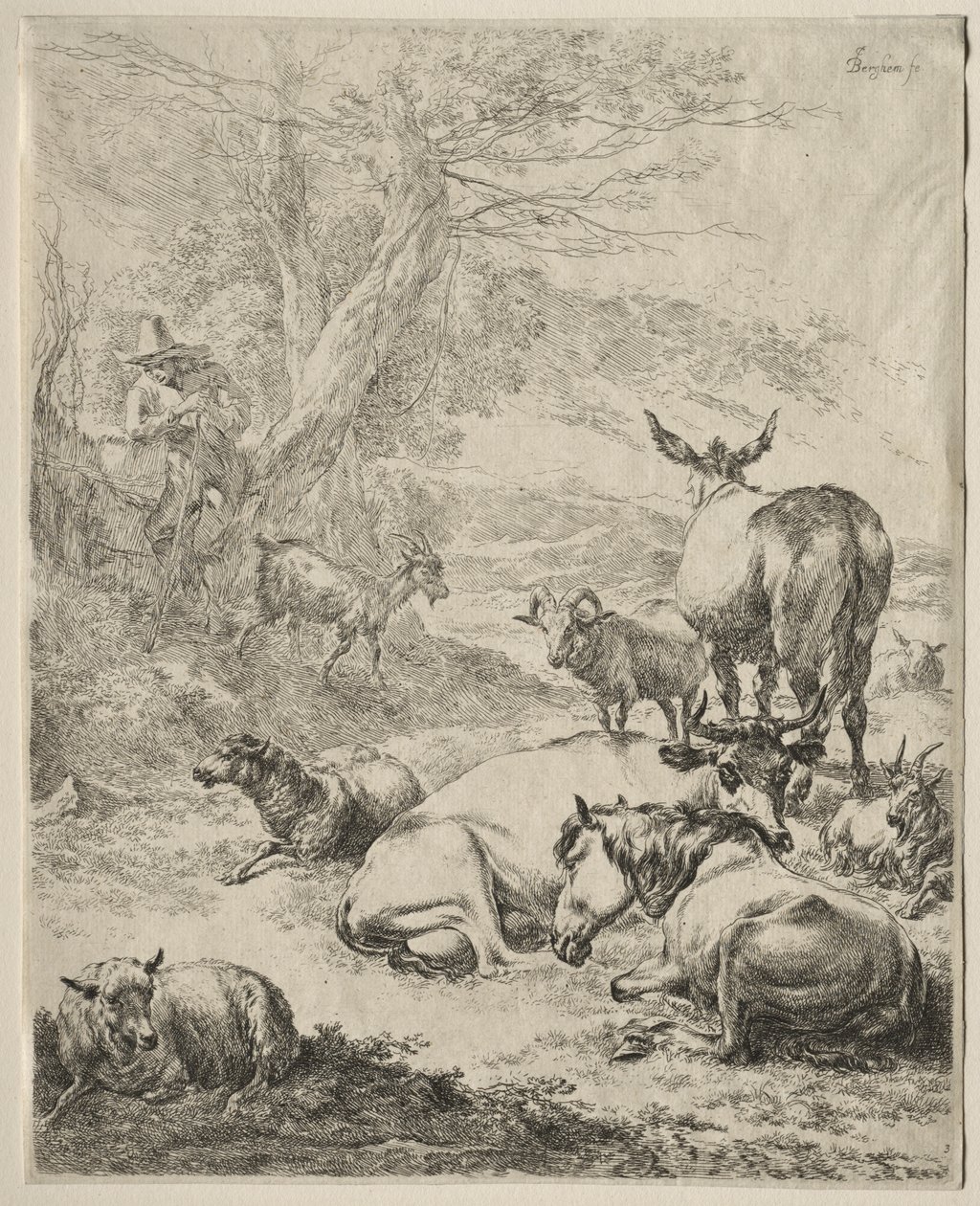The Herd at Rest by Nicolaes Berchem