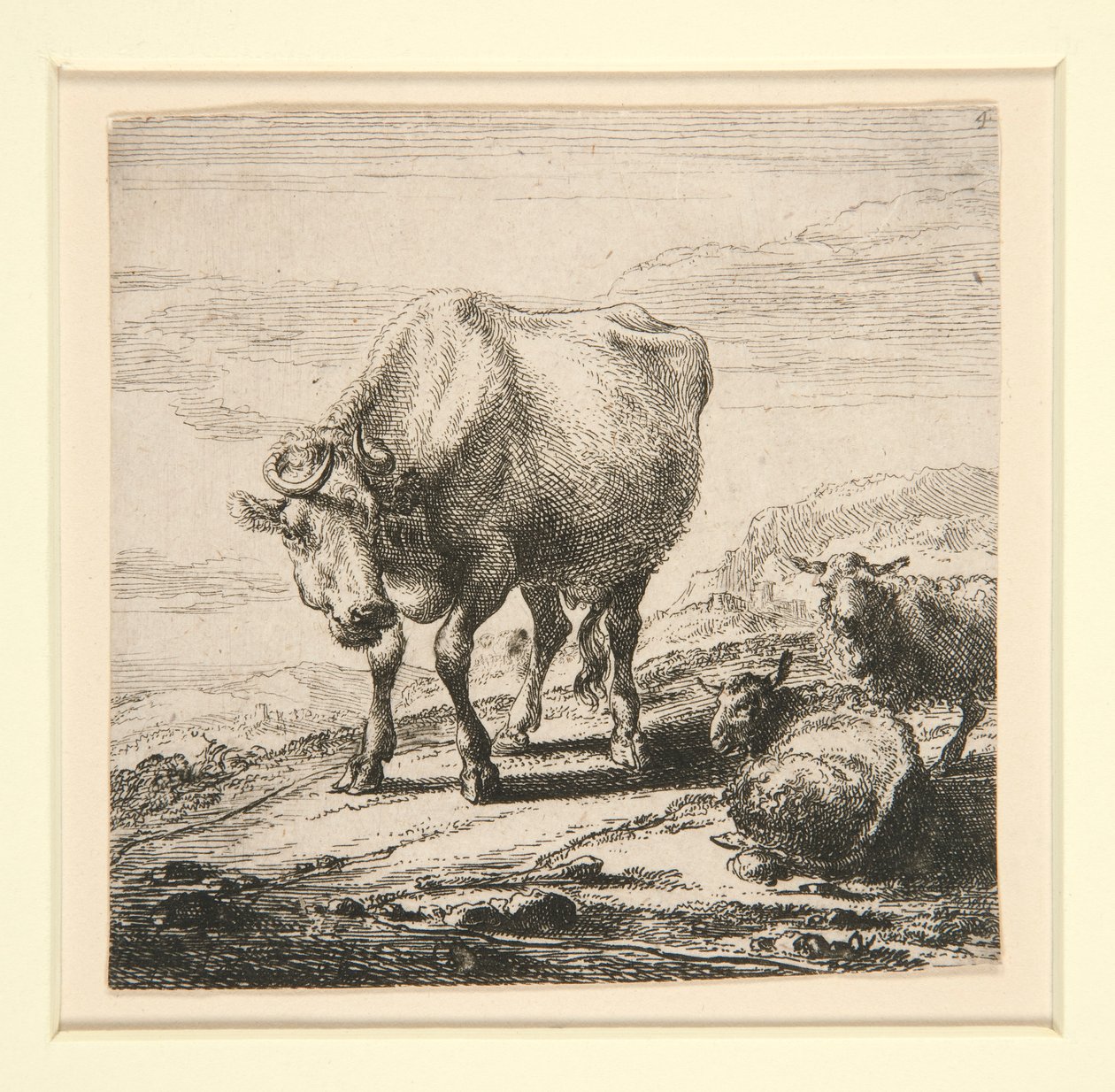 The Set of the Cows, with the Milk-Maid by Nicolaes Berchem