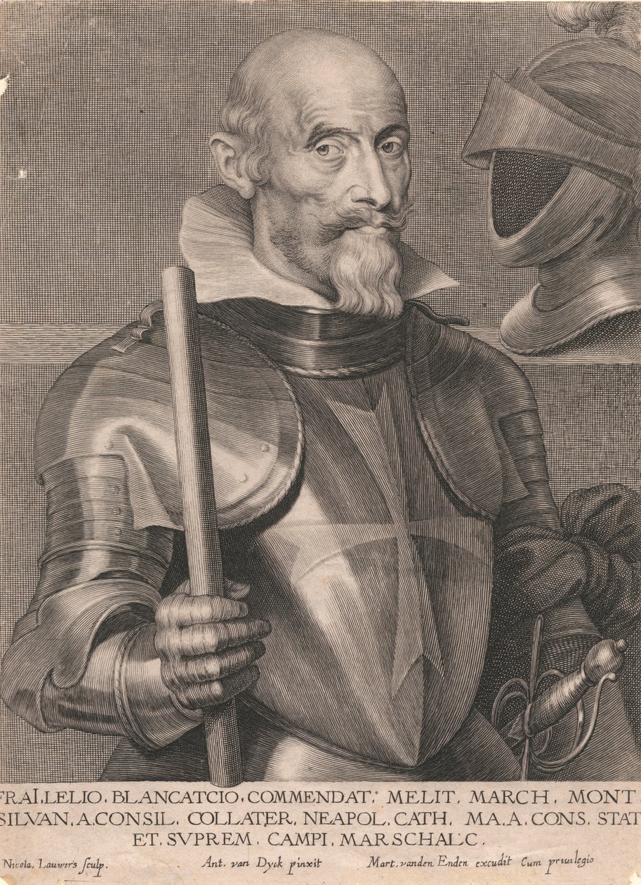 Frai. Lelio Blancatcio, Commendat. Merlit March, Mont. Silvan. Aconsil. Collater. Neapol. Cath. Ma. a. Cons. Stat et. Suprem. Campi, Marschalc. by Nicolaes Lauwers