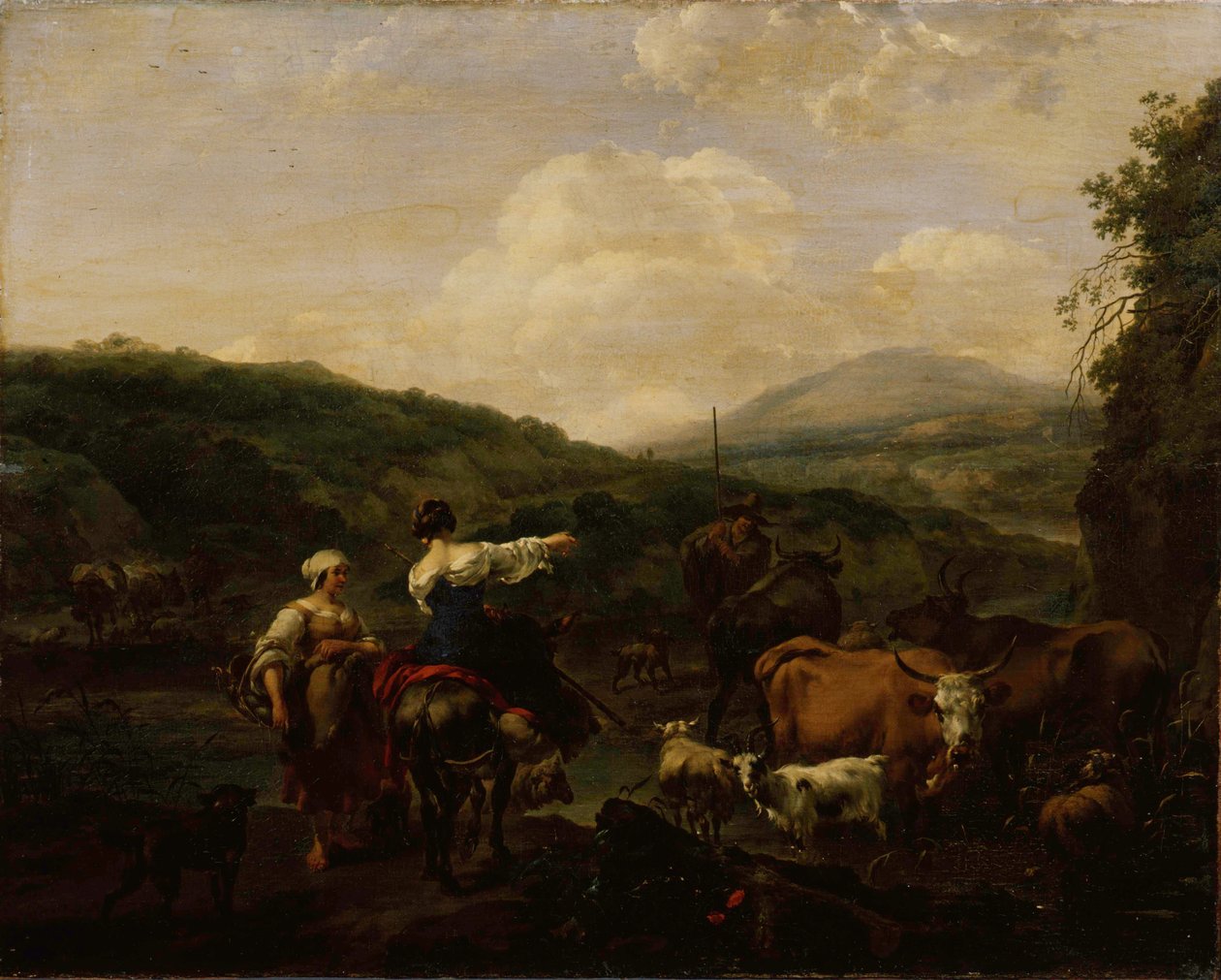 Cattle at a Watering Place by Nicolaes Pieterszoon Berchem