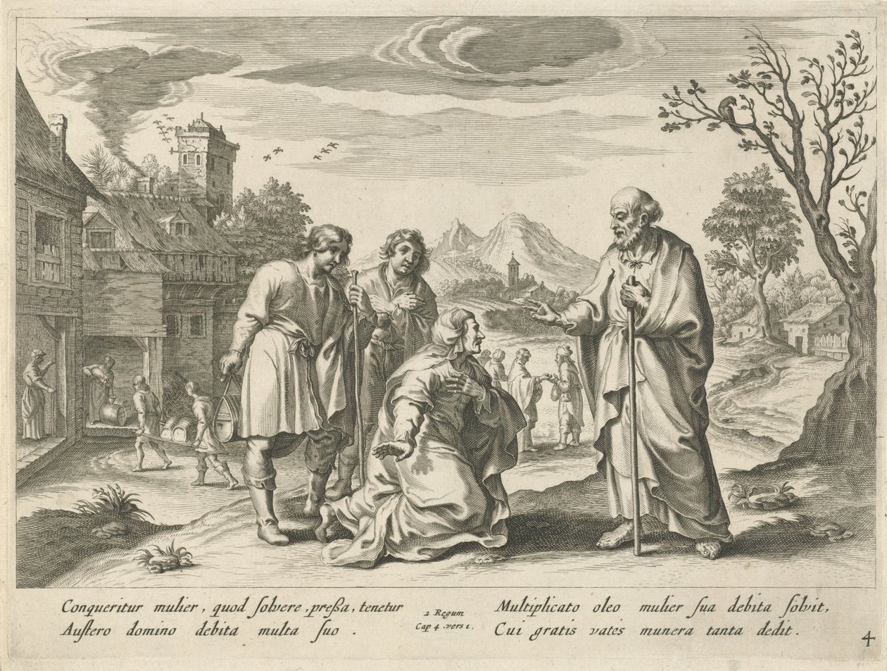 Elisha Helps a Poor Widow (History of Elisha) by Nicolaes Ryckmans