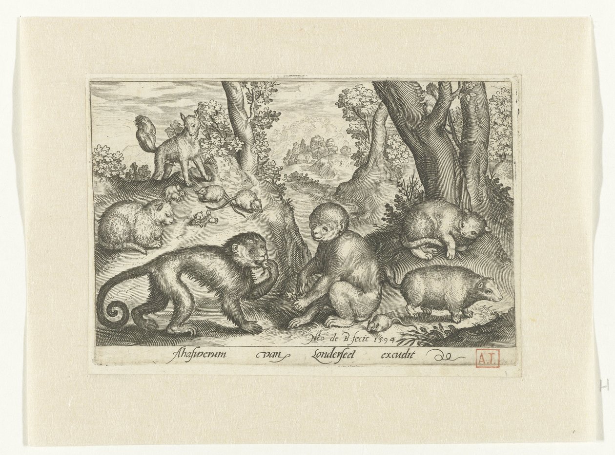 Monkeys, Cats, and Mice by Nicolaes de Bruyn