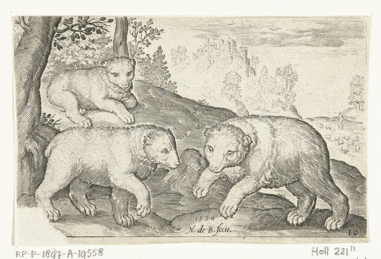 Three Bears by Nicolaes de Bruyn