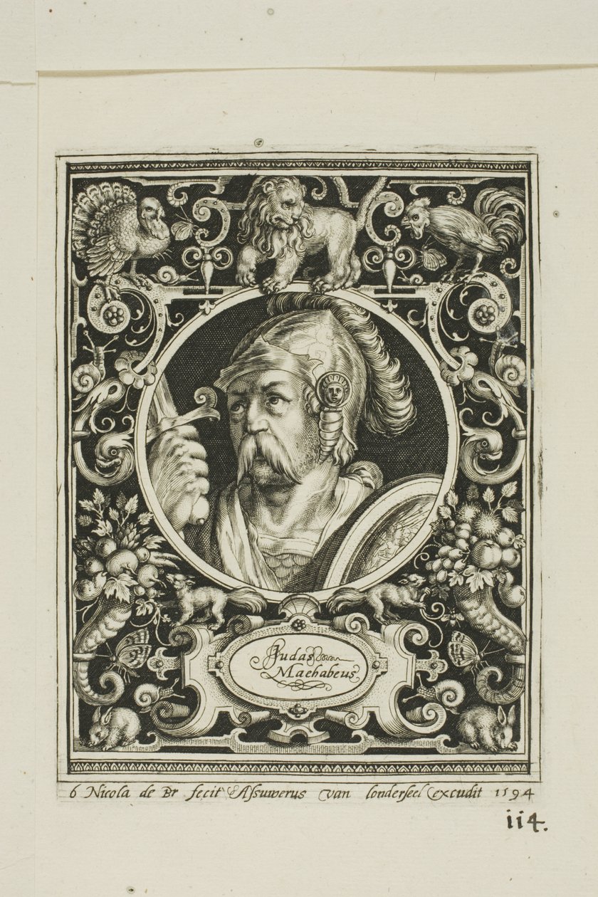 Judas Maccabee, Plate Six from The Nine Worthies by Nicolaes de Bruyn