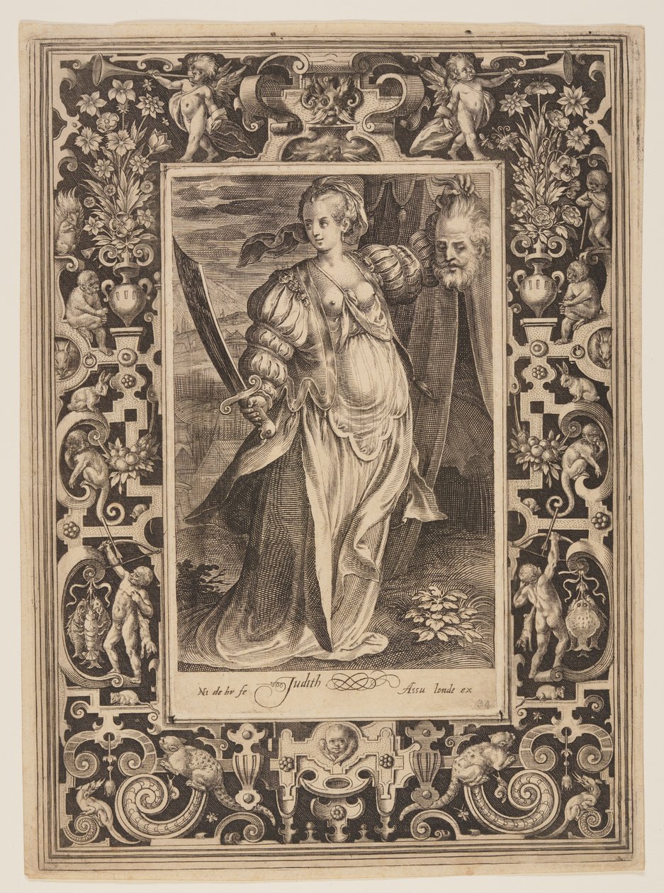Judith, plate six from The Nine Worthies by Nicolaes de Bruyn