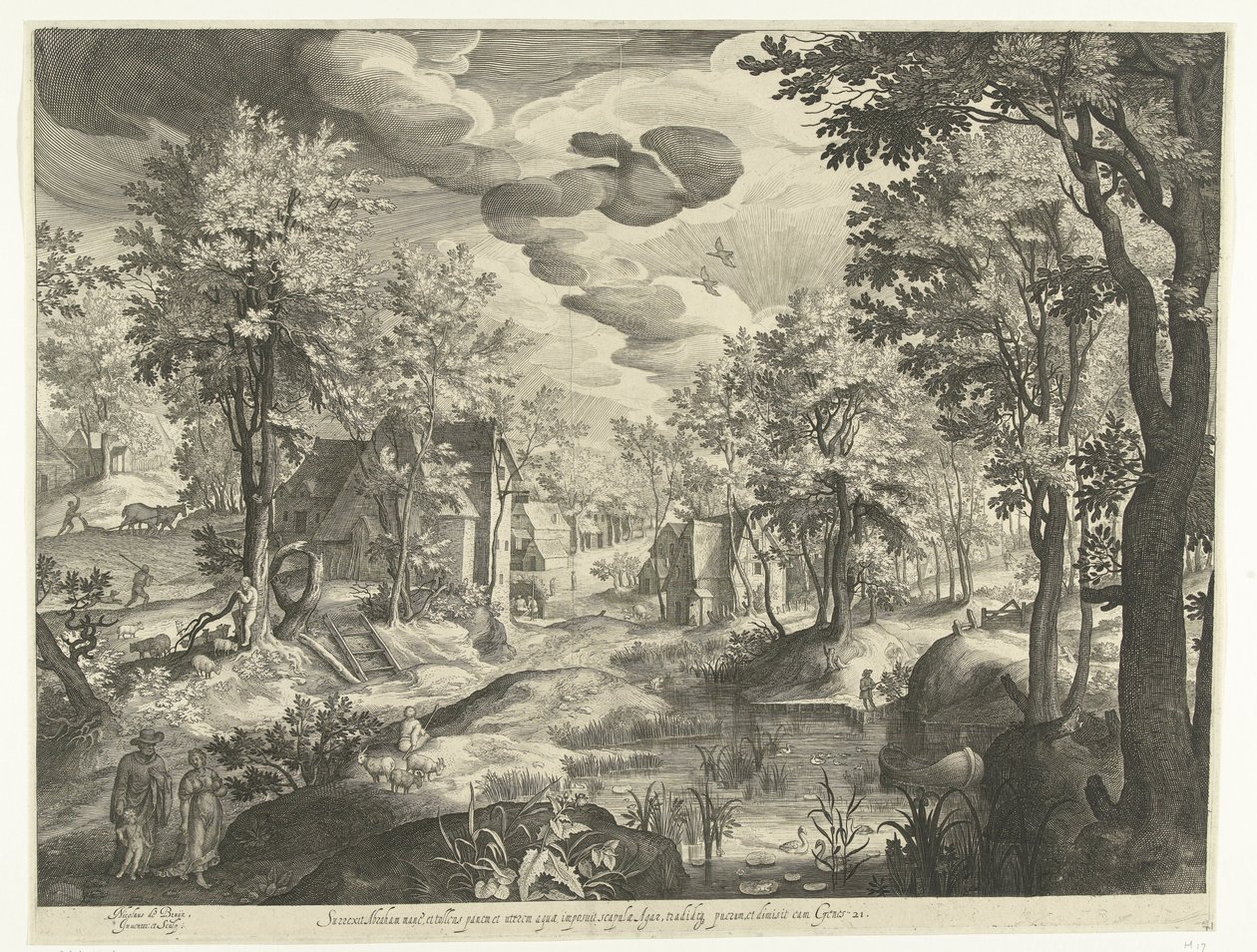 Landscape with Hagar and Ishmael by Nicolaes de Bruyn