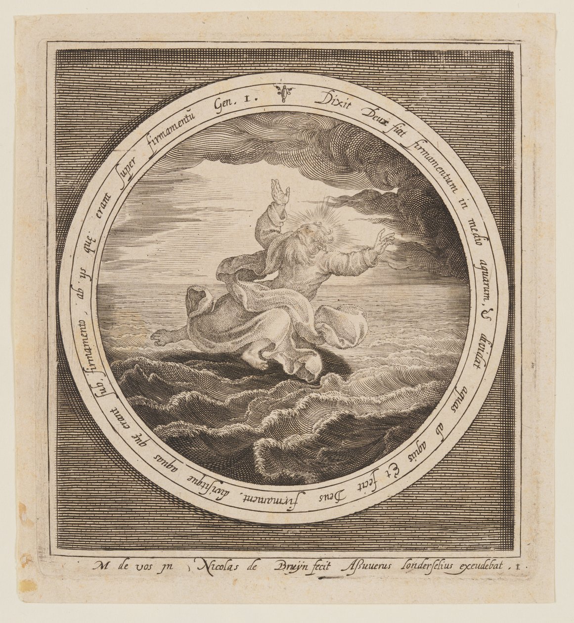 Second Day: The Division of the Waters, from The Creation to the Expulsion from Paradise by Nicolaes de Bruyn