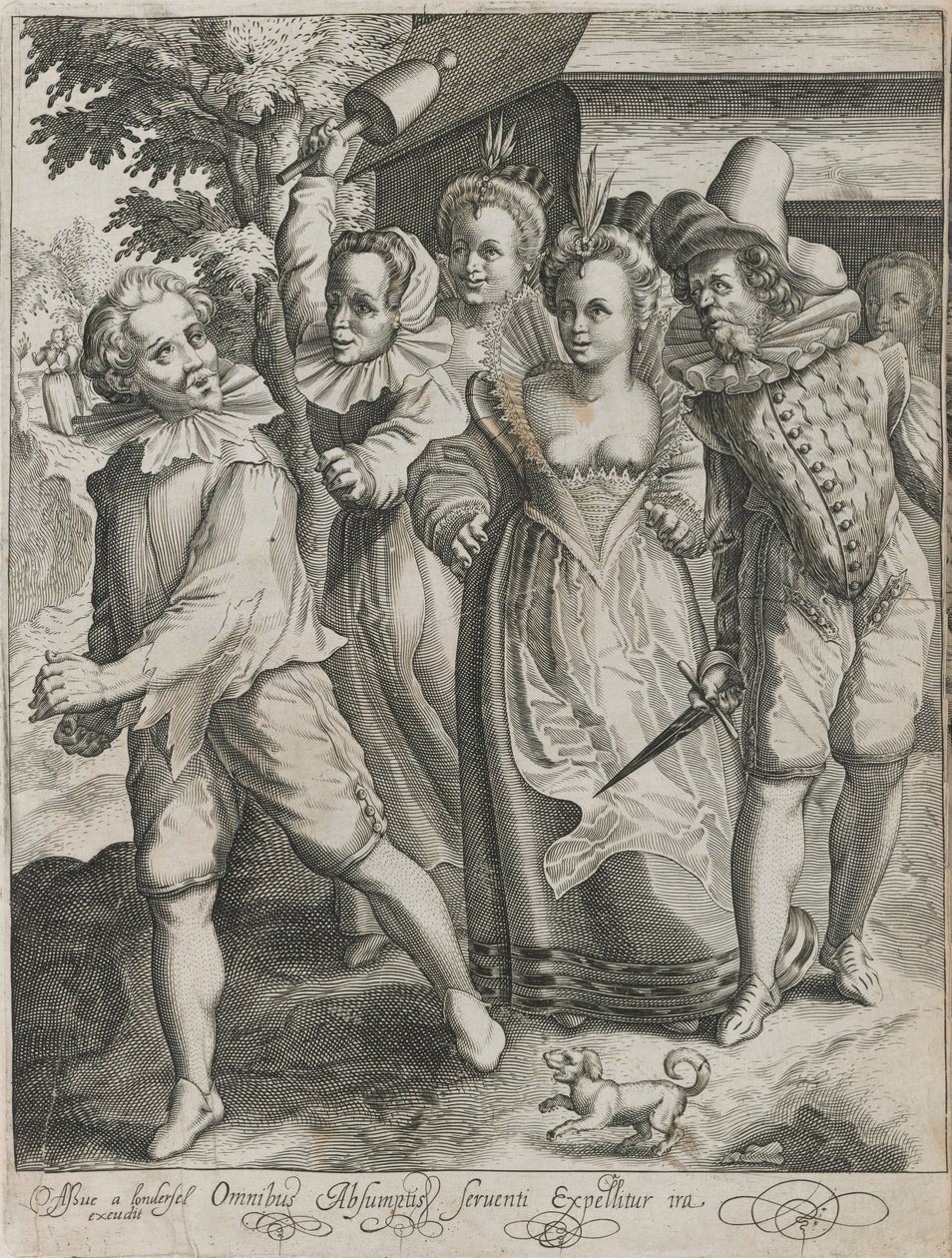 The Prodigal Son Is Expelled From a Tavern, Plate 4 from The Story of the Prodigal Son by Nicolaes de Bruyn