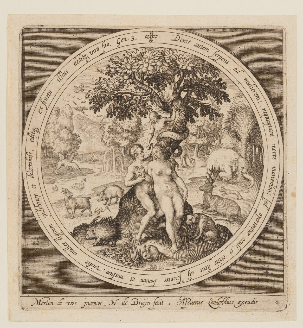 The Temptation of Eve, from The Creation to the Expulsion from Paradise by Nicolaes de Bruyn