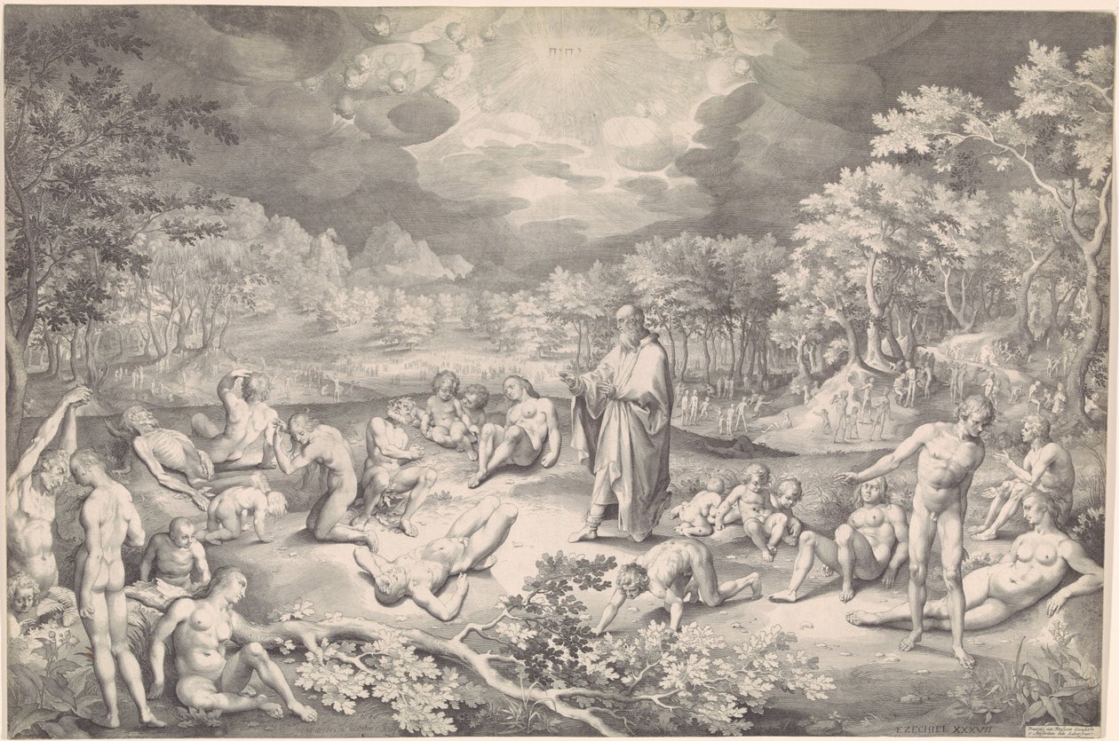 Vision of Ezekiel over the Valley of Bones by Nicolaes de Bruyn