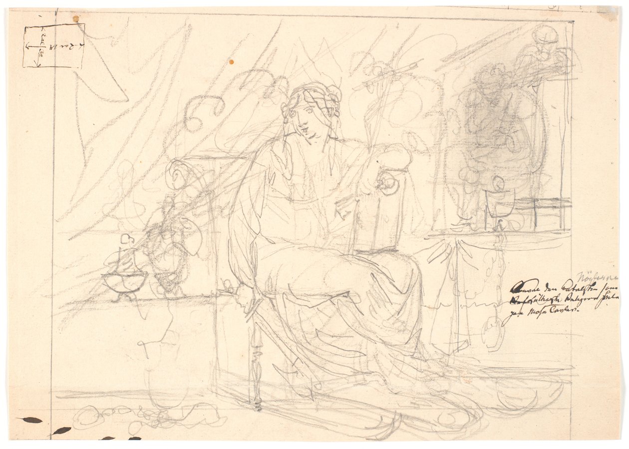 The Catholic or the Protestant Religion. A Seated Female Figure by Nicolai Abildgaard