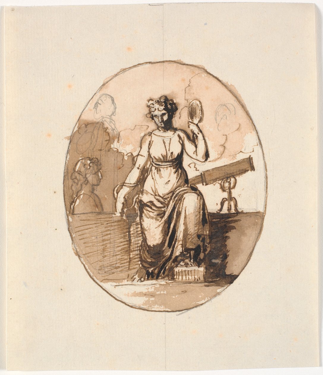 A Seated Female Figure, Allegory of Wisdom or Science by Nicolai Abildgaard