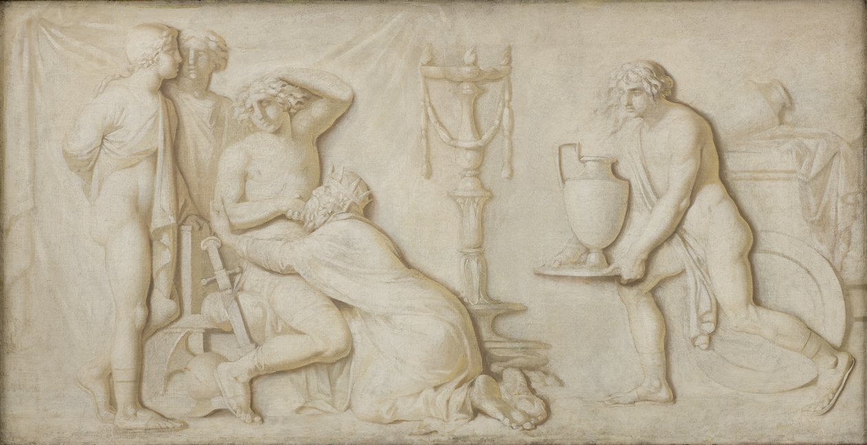 King Priam Pleading with Achilles for the Corpse of Hector by Nicolai Abildgaard