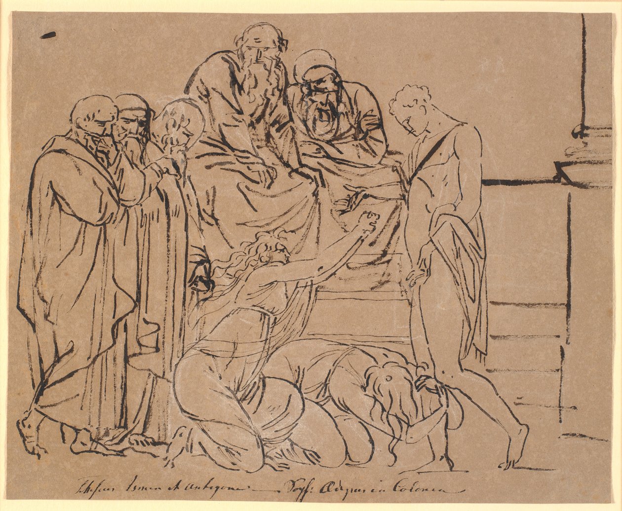 Theseus Pleaded by Ismene and Antigone. After Sophocles by Nicolai Abildgaard