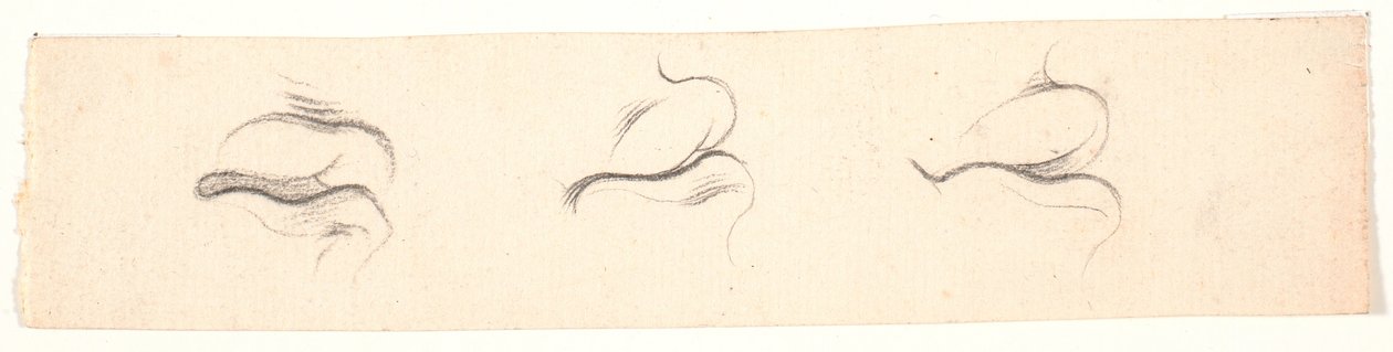 Three Studies of Mouths by Nicolai Abildgaard