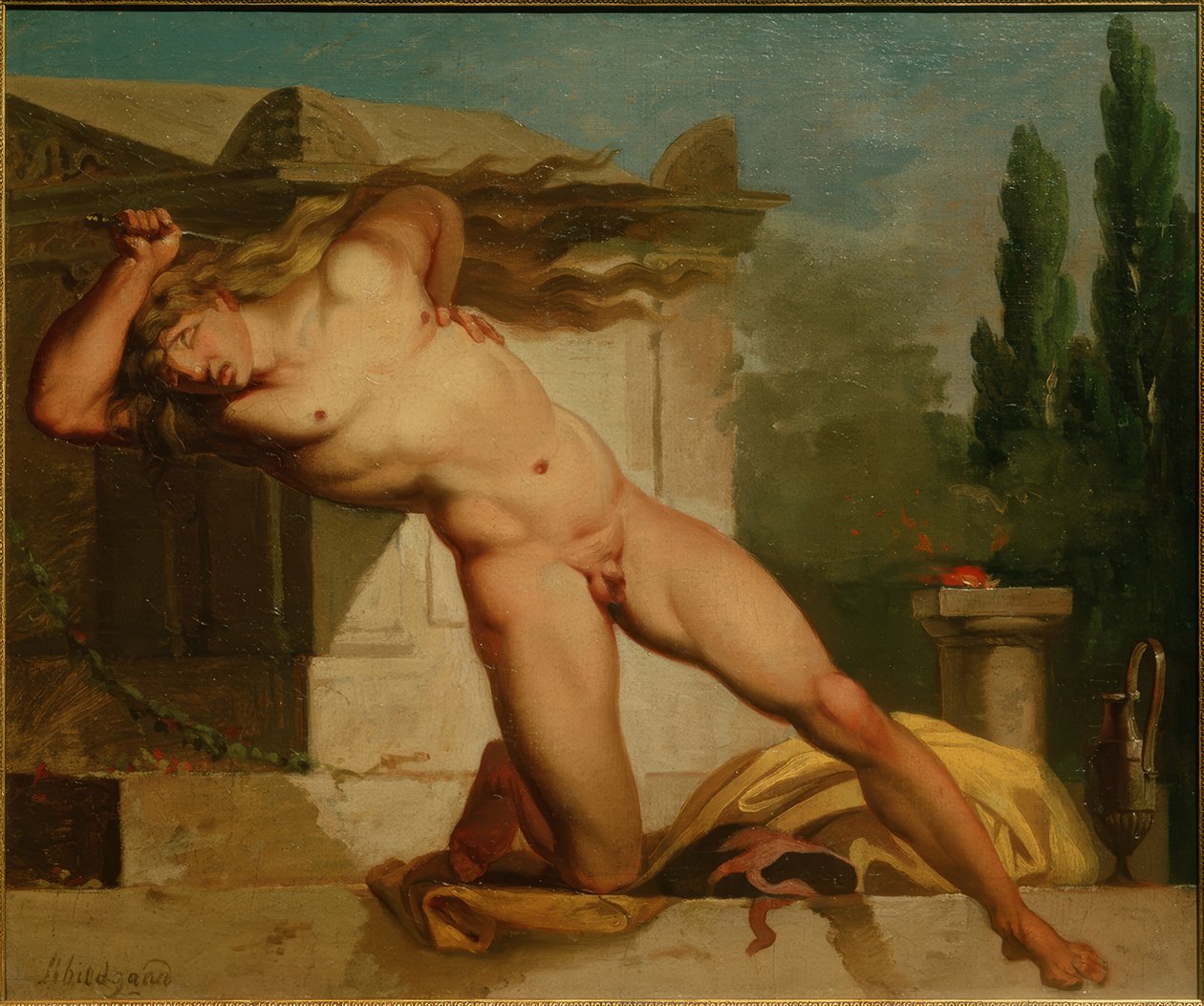 Adrastos Kills Himself at the Grave of Atys by Nicolai Abraham Abildgaard