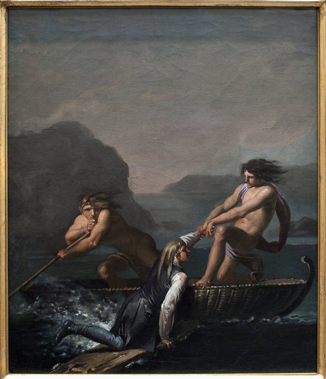 The shipwreck Niels Klim saved by two Quamites by Nicolai Abraham Abildgaard