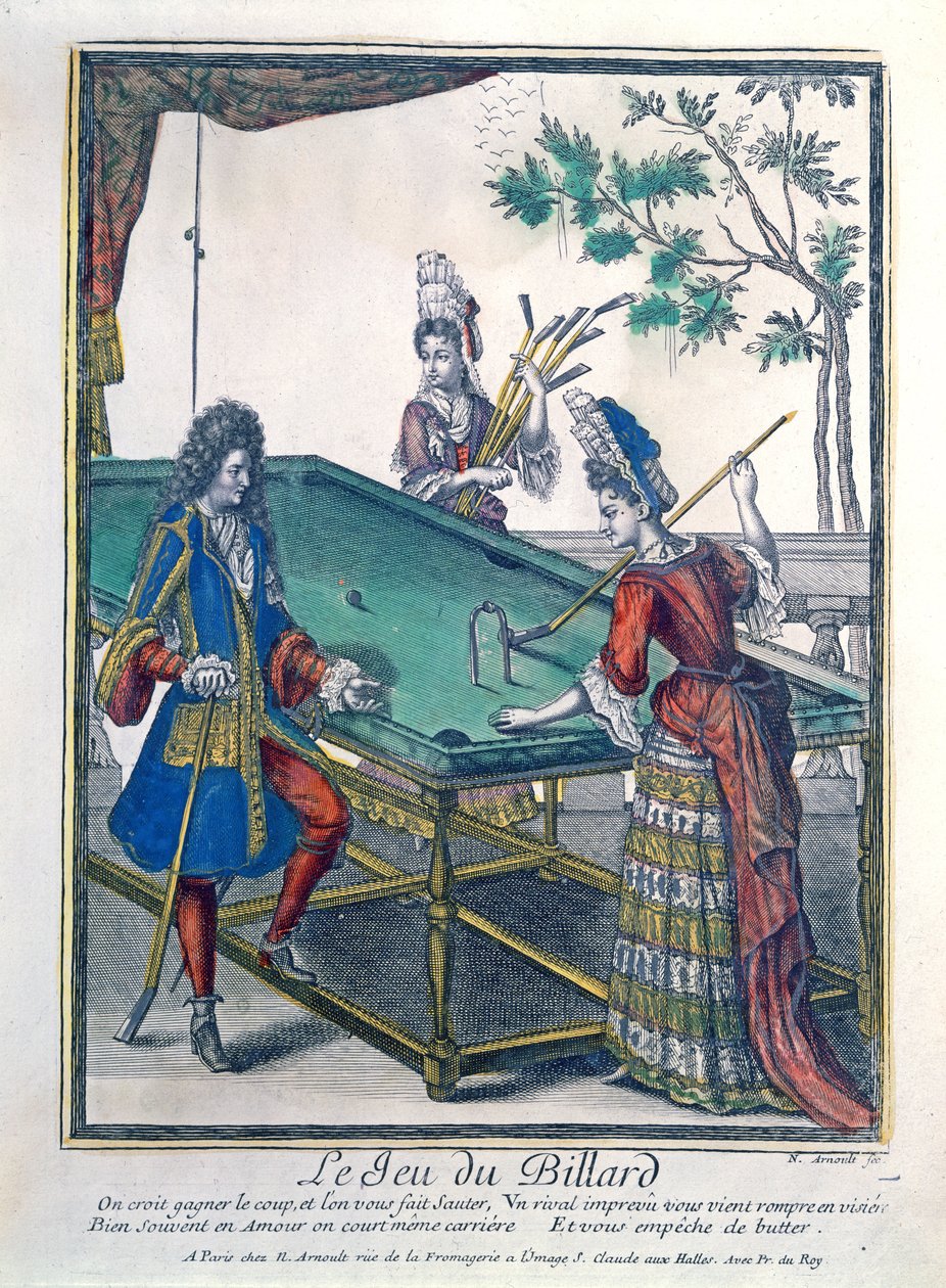 A Game of Billiards, late seventeenth century by Nicolas Arnoult