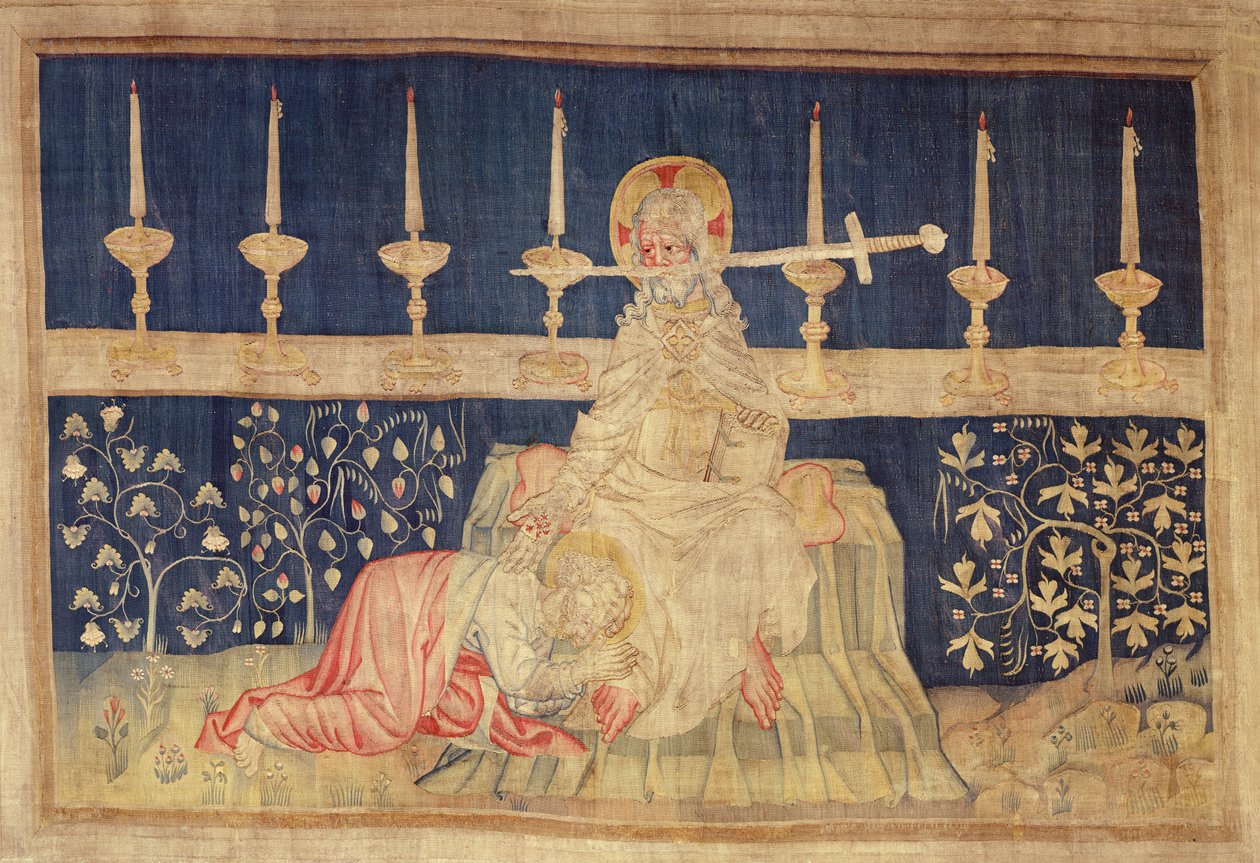 Christ with the sword, from the Apocalypse Tapestry of Angers, 1373-87 by Nicolas Bataille