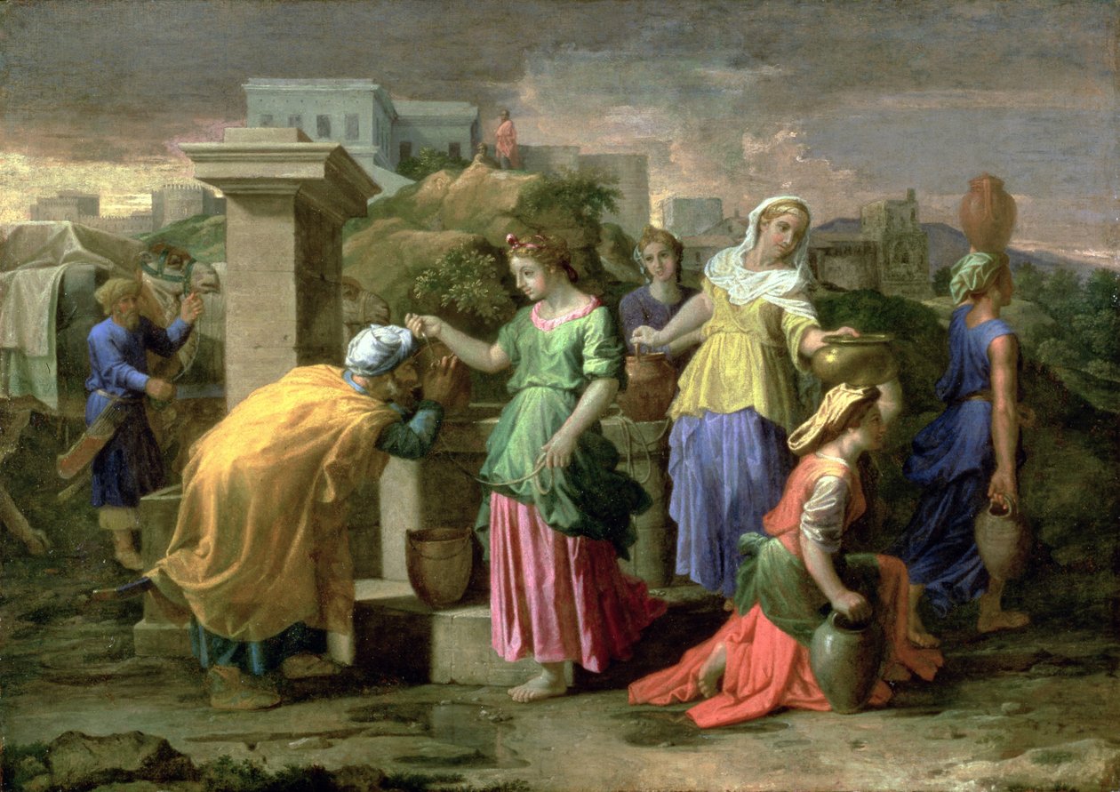 Eliezer and Rebecca at the Well by Nicolas Poussin