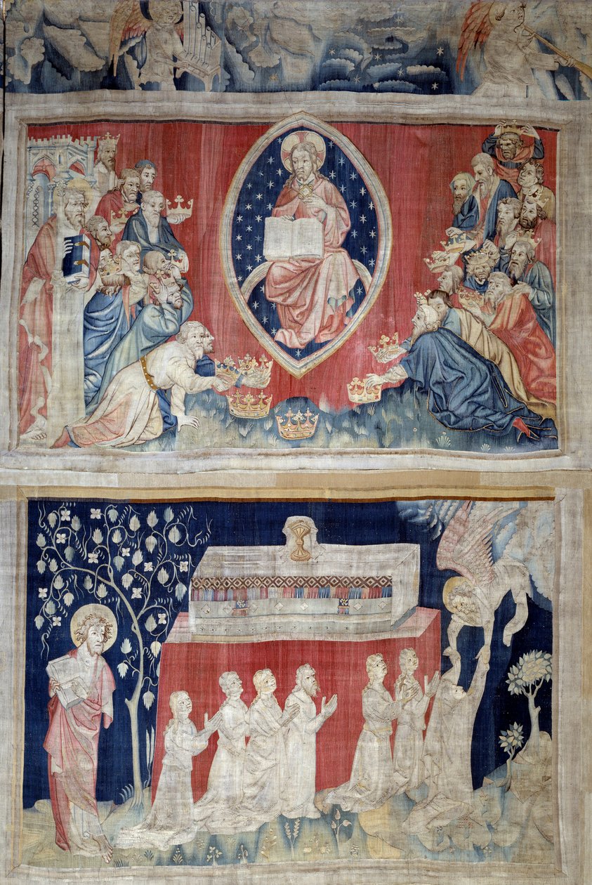 The Curtain of the Revelation, No. 5: The Elders Prostrate Before Christ in Majesty. No. 11: The Souls of the Martyrs by Nicolas Bataille