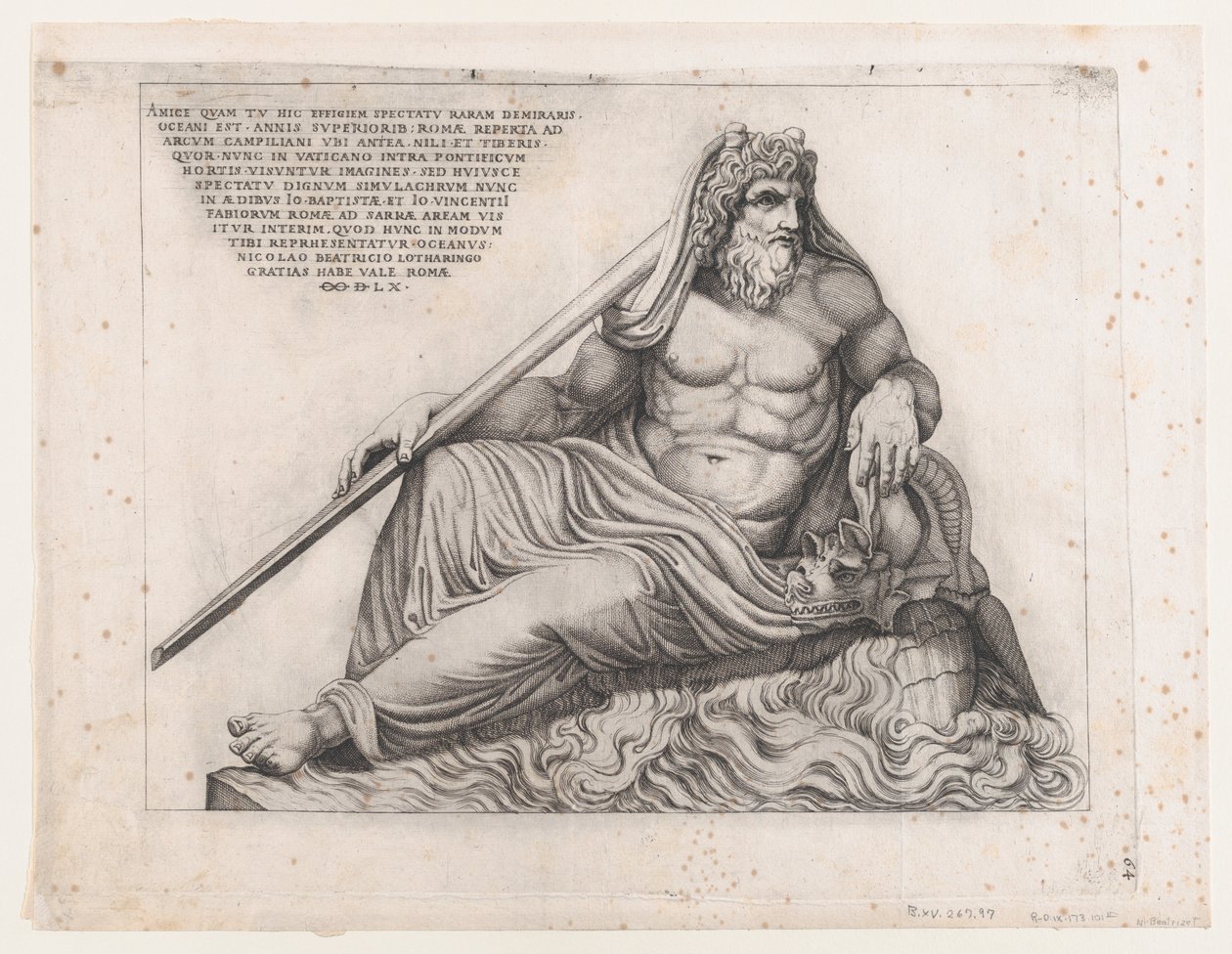 Speculum Romanae Magnificentiae: The Ocean God by Nicolas Beatrizet