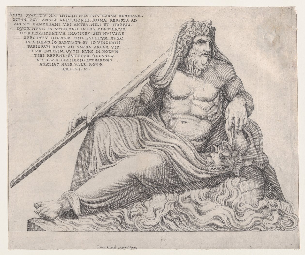 Speculum Romanae Magnificentiae: The Ocean God by Nicolas Beatrizet