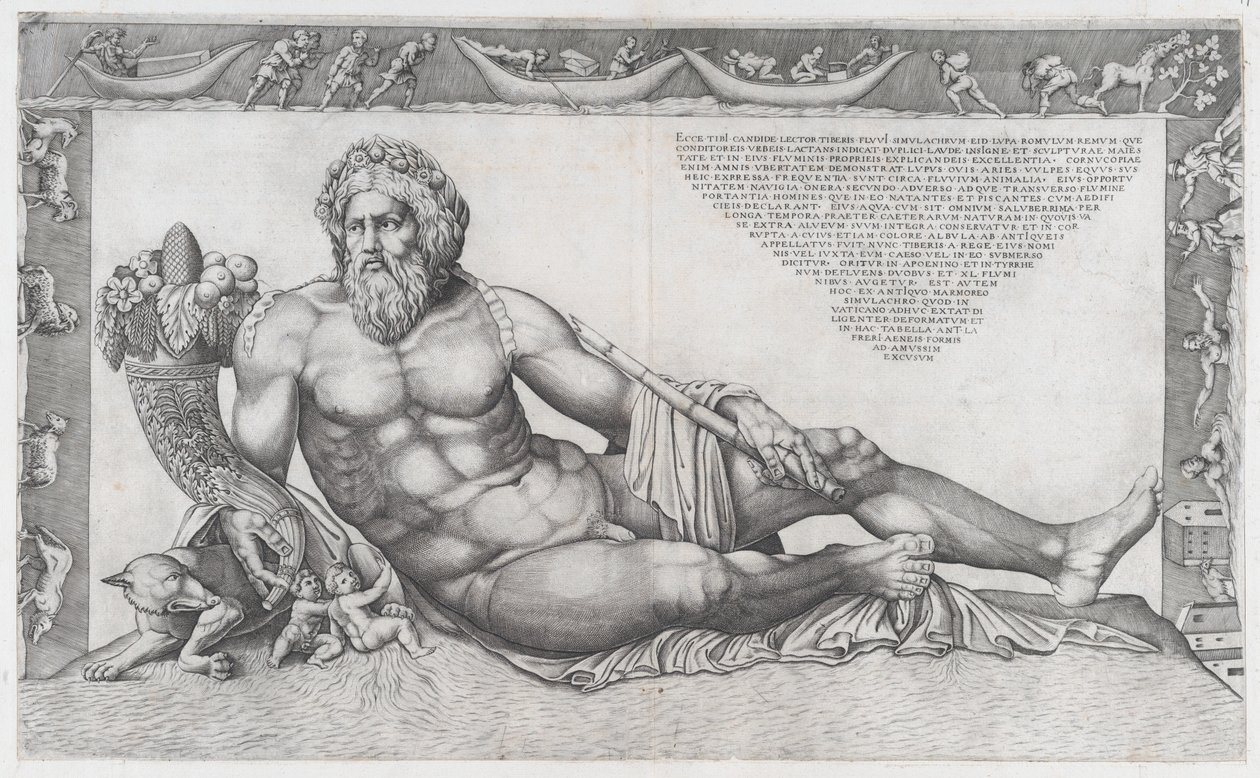 Speculum Romanae Magnificentiae: The Tiber by Nicolas Beatrizet