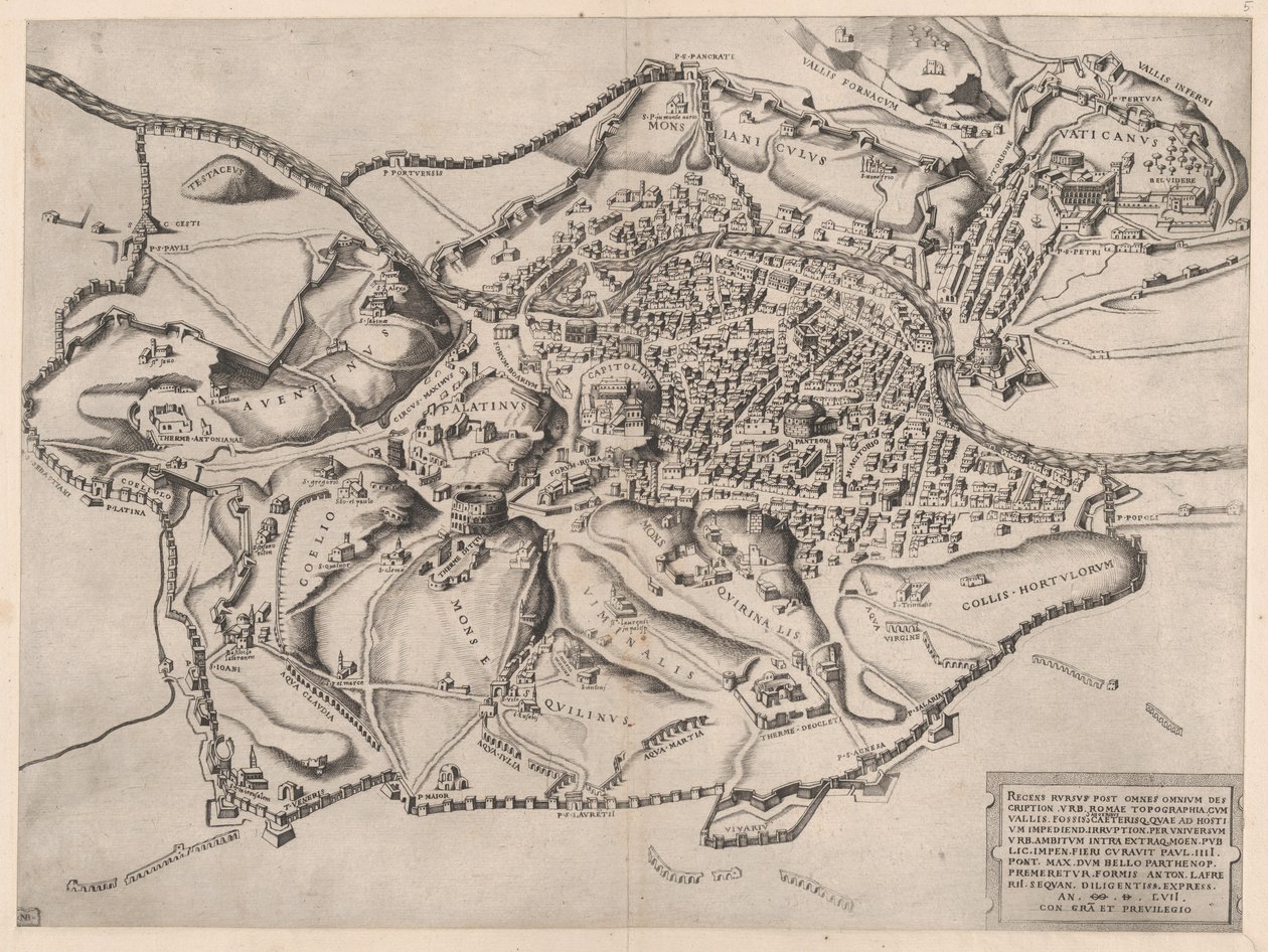 Speculum Romanae Magnificentiae: View of Rome from the East by Nicolas Beatrizet