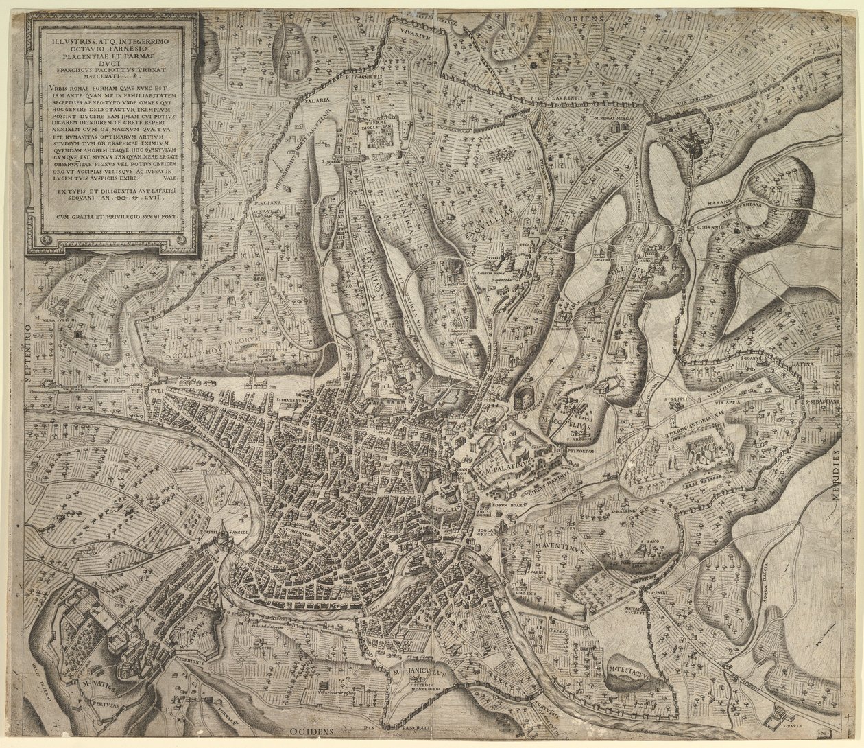 Speculum Romanae Magnificentiae: View of Rome from the West by Nicolas Beatrizet
