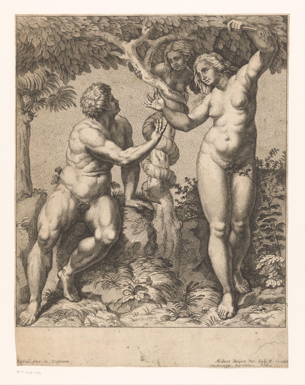Adam and Eve Tempted by the Serpent by Nicolas Bocquet