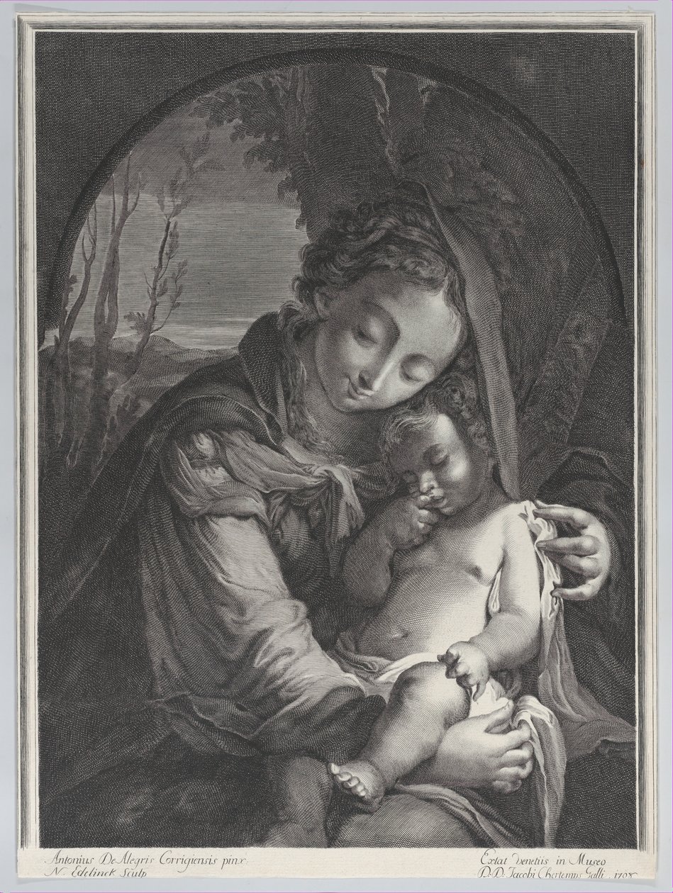 Virgin with the sleeping Christ child, 1708 by Nicolas Etienne Edelinck