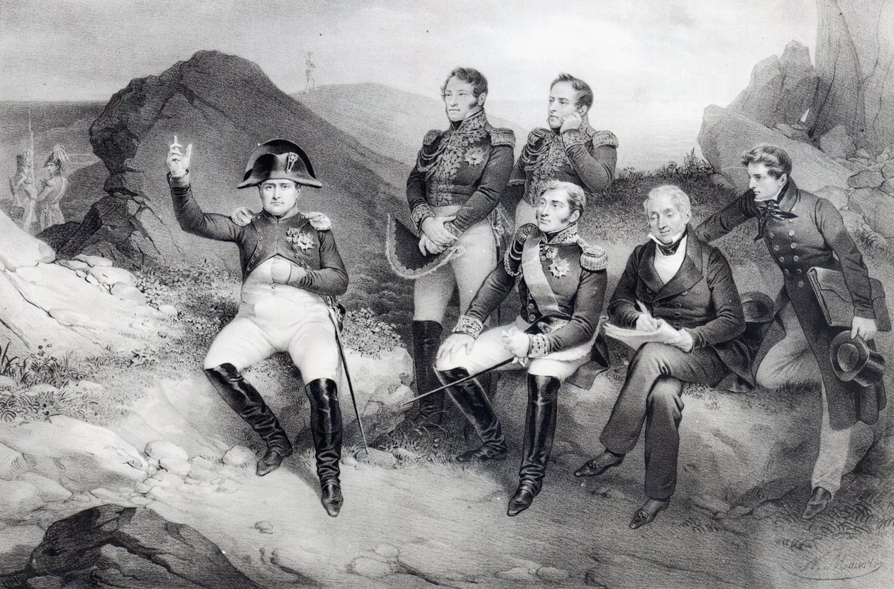 Emperor Napoleon I Dictating His Memoirs to Emmanuel Las Cases on St. Helena by Nicolas Eustache Maurin