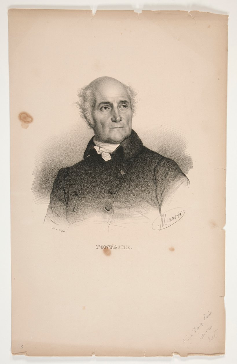 Portrait of Pierre-Francois-Leonard Fontaine by Nicolas Eustache Maurin