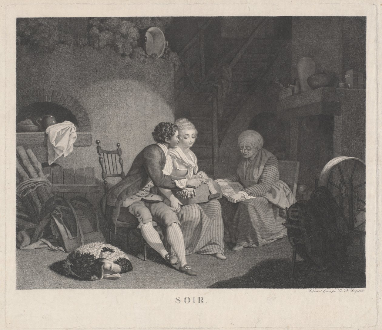 Evening, 1780s by Nicolas Francois Regnault