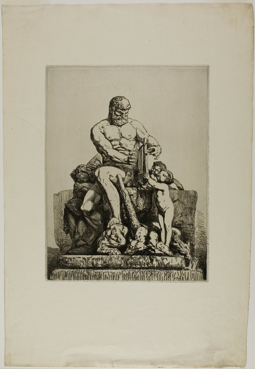 Hercules, plate one from Twelve Etchings by Chifflart by Nicolas François Chifflart