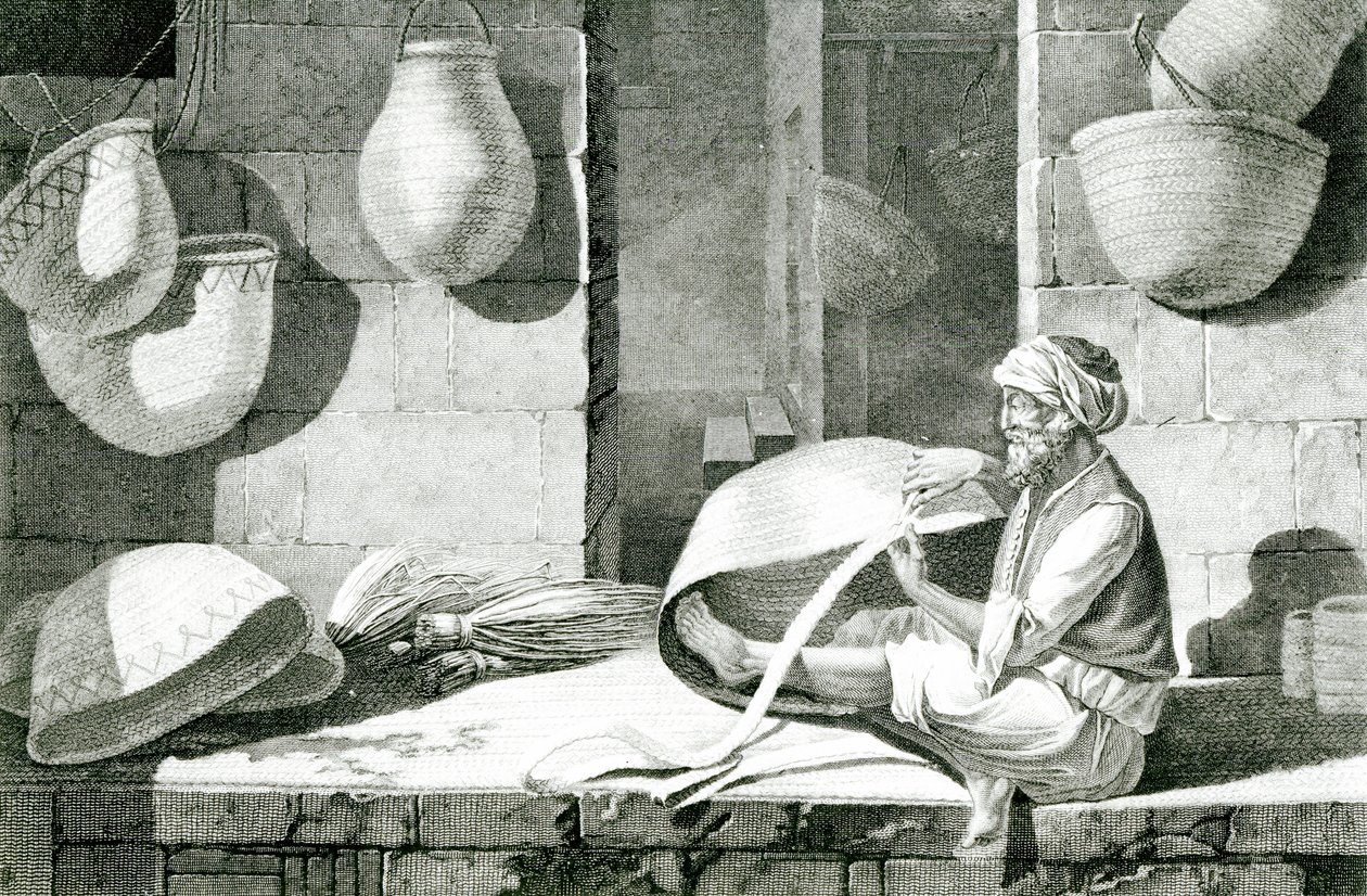 Mat Maker and Basket Weaver by Nicolas Jacques (after) Conte