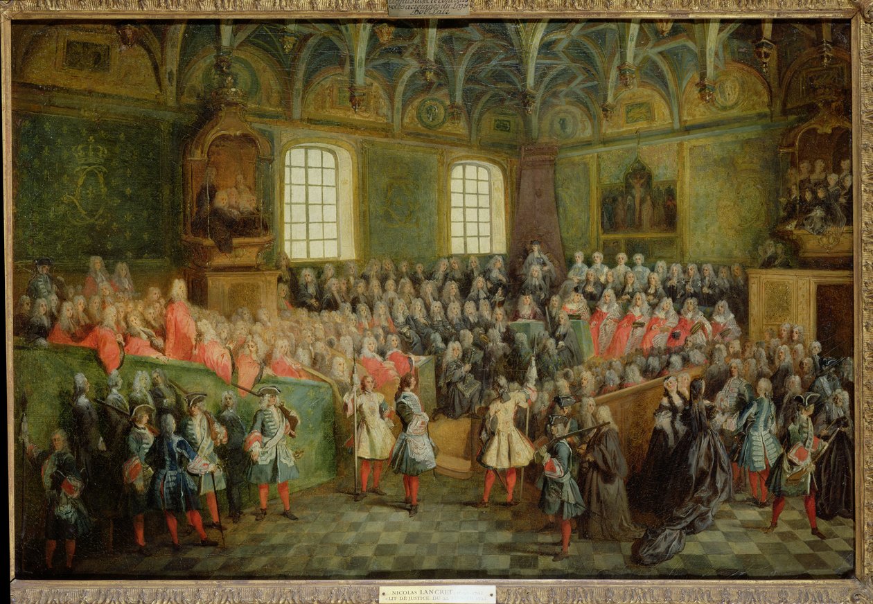 Bed of Justice Held in the Parliament at the Majority of Louis XV, 22nd February 1723 by Nicolas Lancret