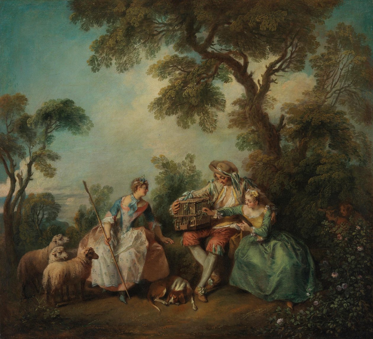 The Birdcage (The Loves of the Grove) by Nicolas Lancret