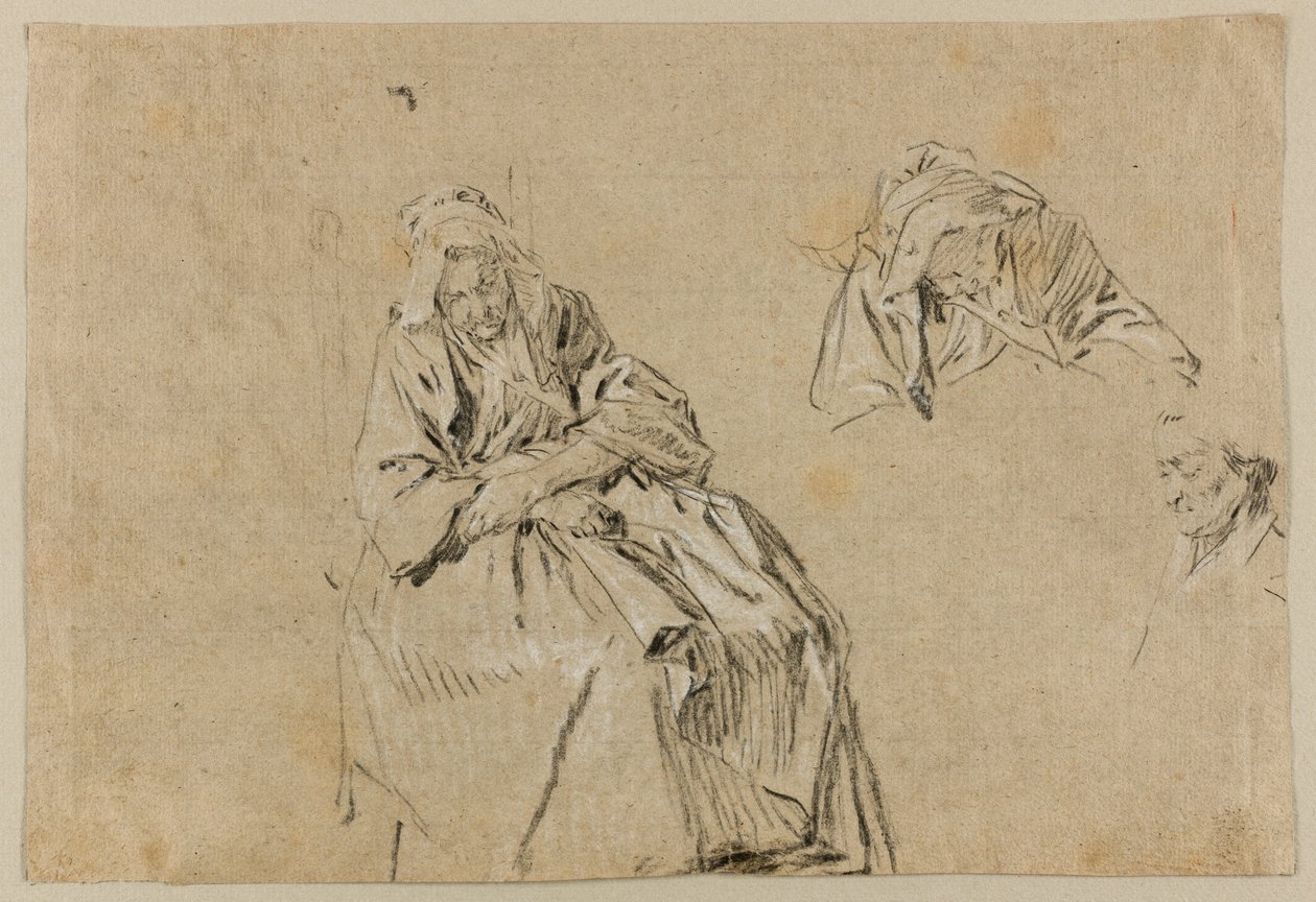 Study for Old Age by Nicolas Lancret