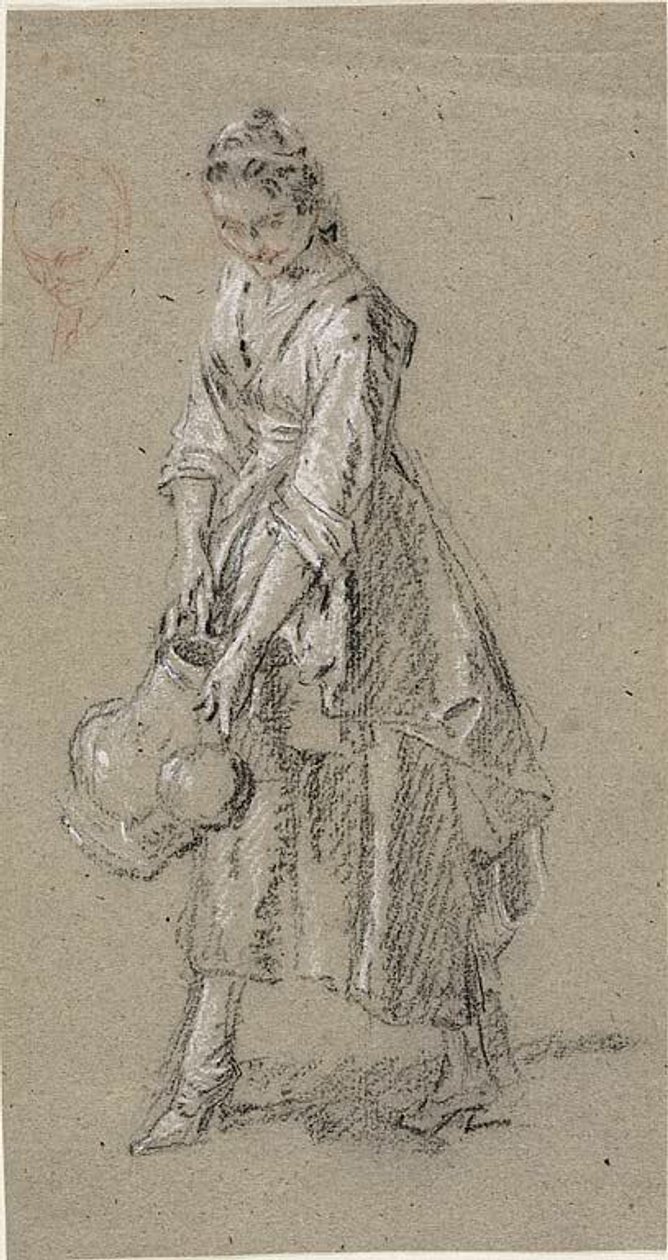 Study of a Young Woman with a Watering Jug by Nicolas Lancret