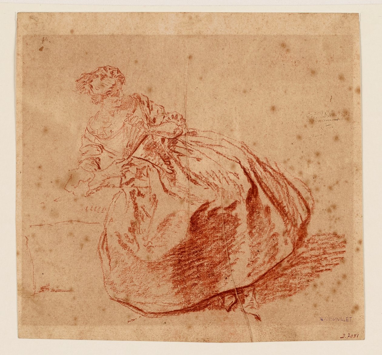 Young Woman with a Fan by Nicolas Lancret
