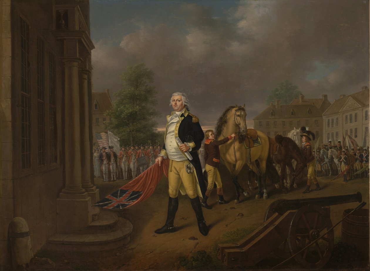 General Humphreys Delivering the Standards taken at Yorktown to Congress Hall, Philadelphia by Nicolas Louis Albert Delerive
