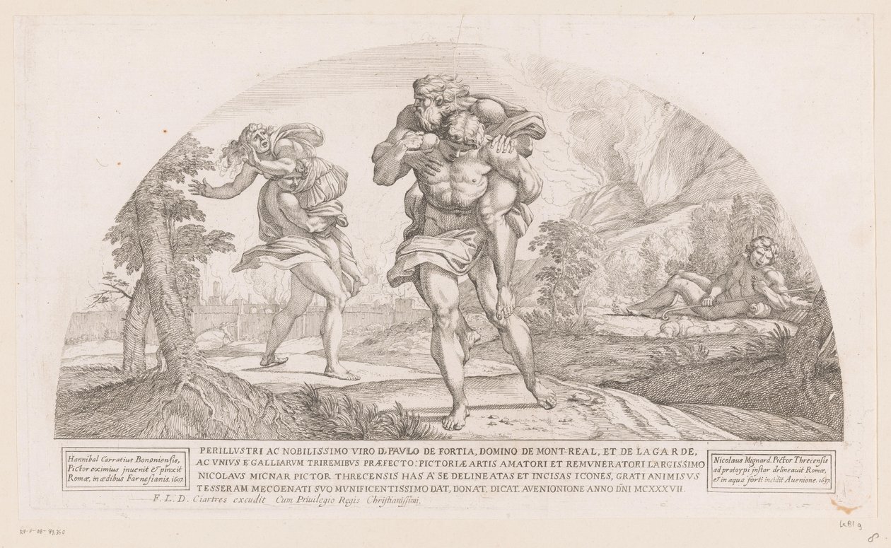 Amphinomus and Anapias (Verhalen uit de Odyssee) by Nicolas Mignard
