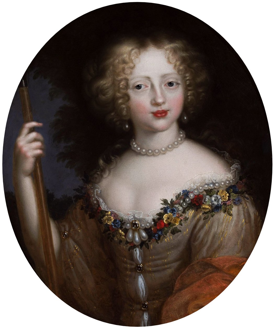 Portrait of Helena Tekla Lubomirska née Ossolińska as Flora by Nicolas Mignard