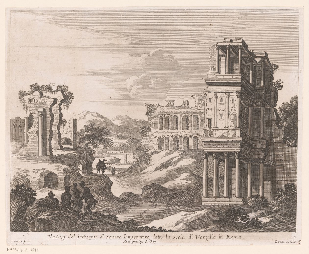 View of the Ruins of the Settizonio by Nicolas Perelle