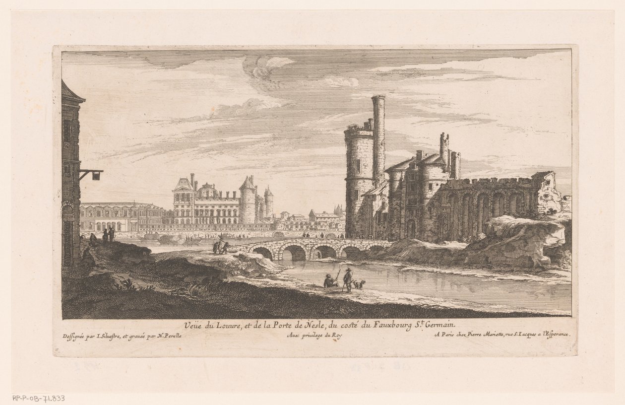 View of the Louvre by Nicolas Perelle