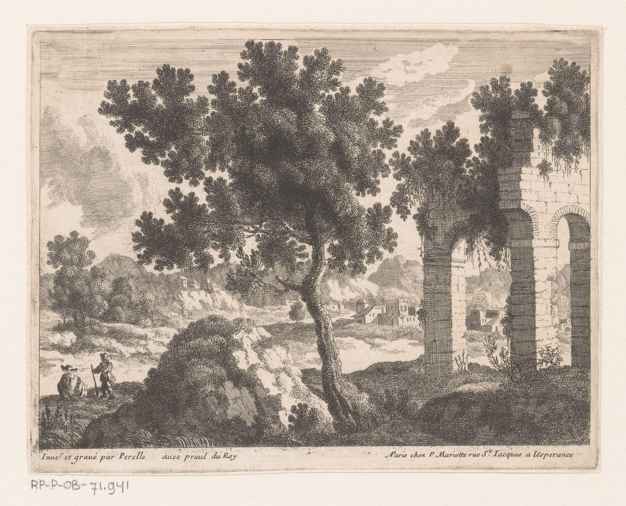Landscape with Ruin with Arches by Nicolas Perelle