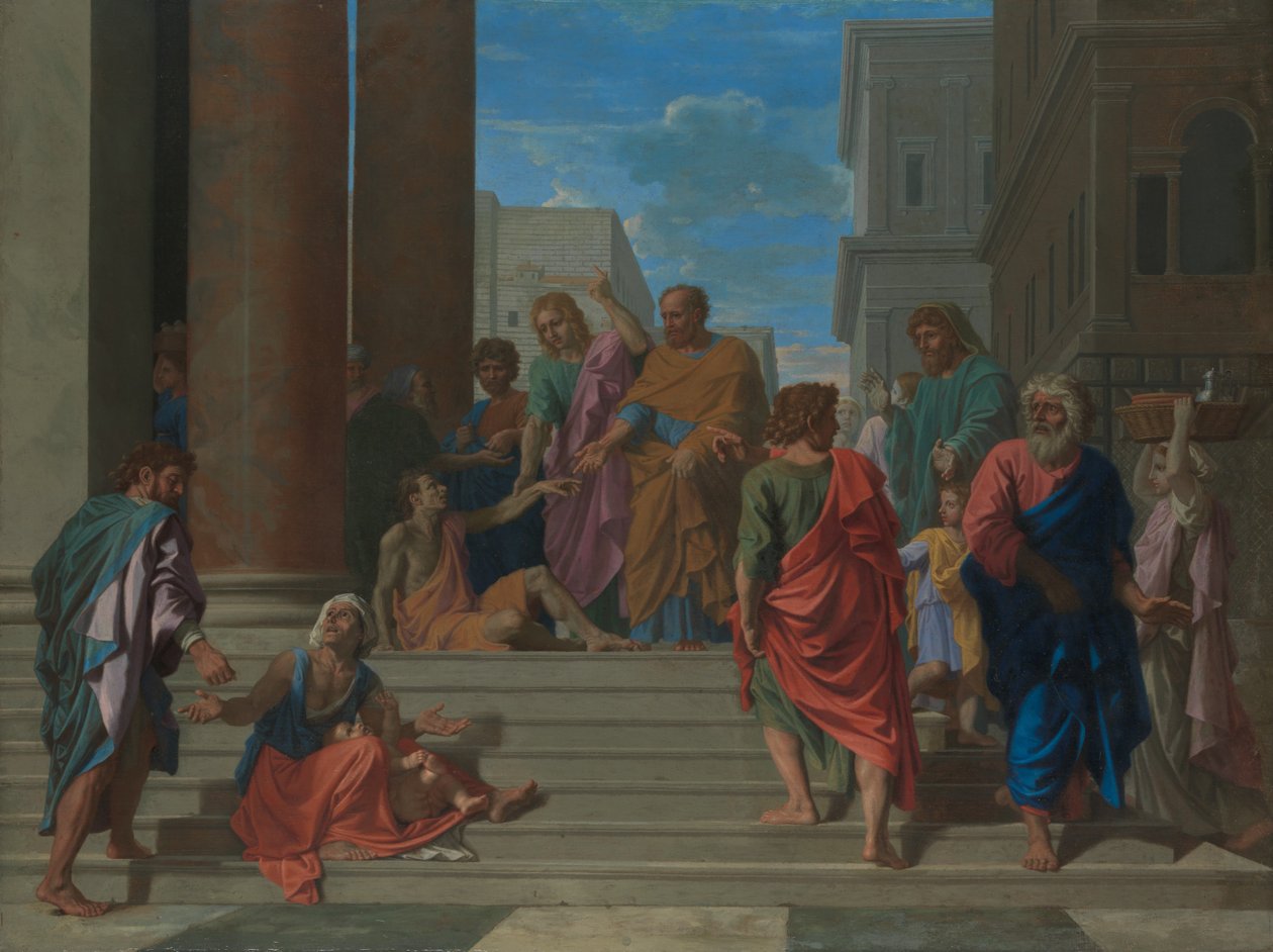 Saints Peter and John Healing the Lame Man by Nicolas Poussin