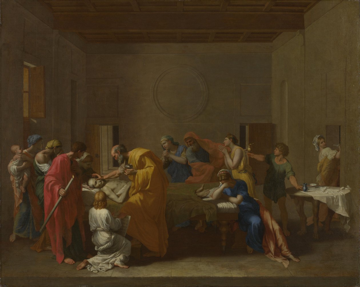 Seven Sacraments: Extreme Unction, ca 1637-1640 by Nicolas Poussin